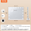 VEVOR Hollywood Vanity Mirror With Lights w/ USB Desktop Wall-mount 22.8x18.1 in