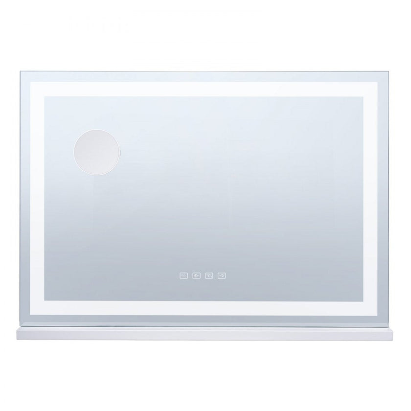 VEVOR Lighted Makeup Mirror 3 Color w/ Bluetooth USB Desktop Wall-mount 21.7in