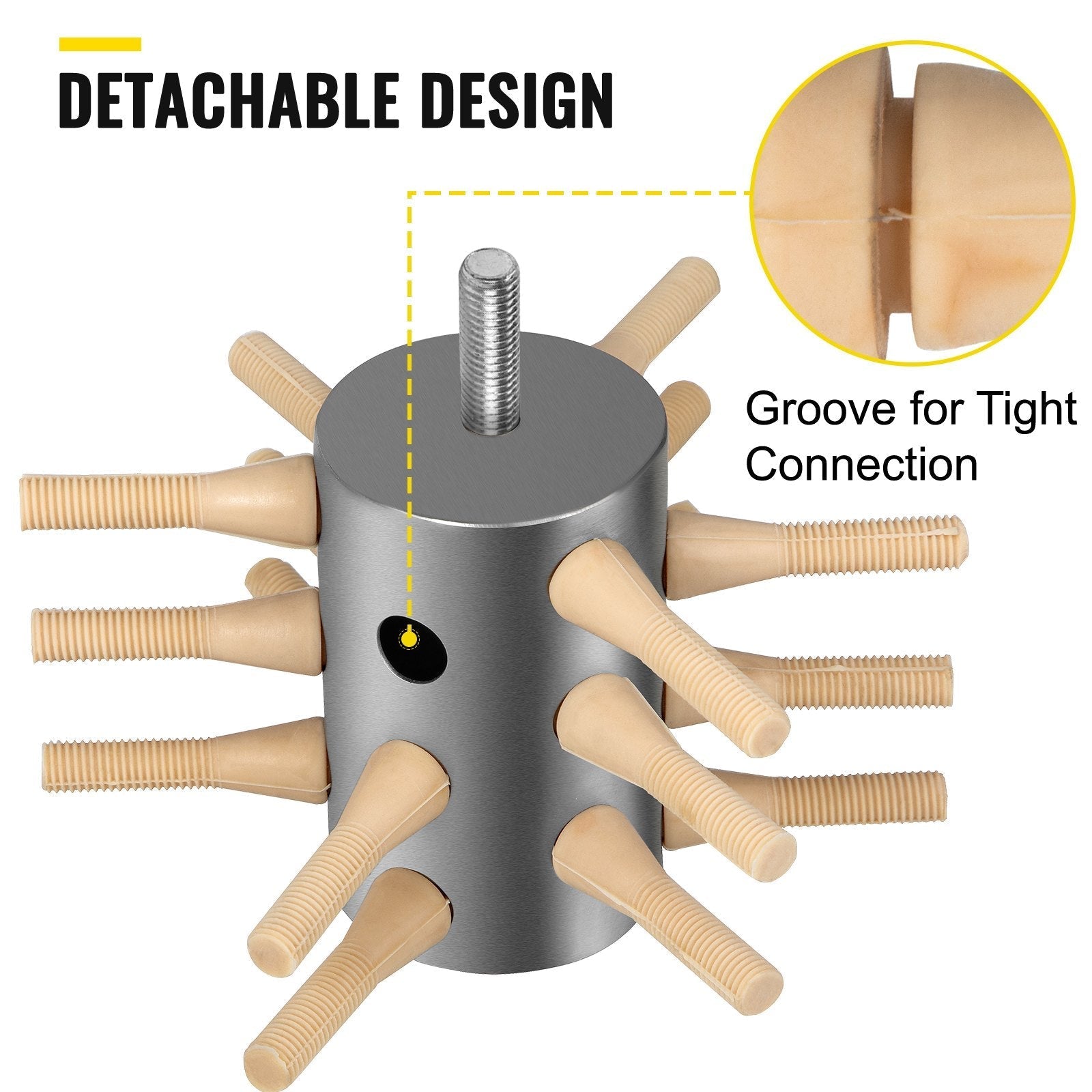 VEVOR Chicken Plucker Drill Attachment, Stainless Steel Drill Chicken Plucker, 18 Fingers Chicken Feather Plucker Machine, 0.4 Inches Shank Poultry Defeathering Machine For Small Chicken Quail Pigeon