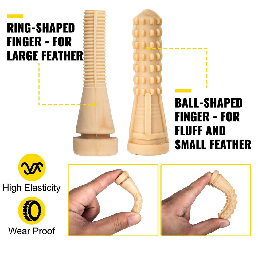 VEVOR Chicken Plucker Drill Attachment, Stainless Steel Drill Chicken Plucker, 18 Fingers Chicken Feather Plucker Machine, 0.4 Inches Shank Poultry Defeathering Machine For Broiler Goose Duck Turkey