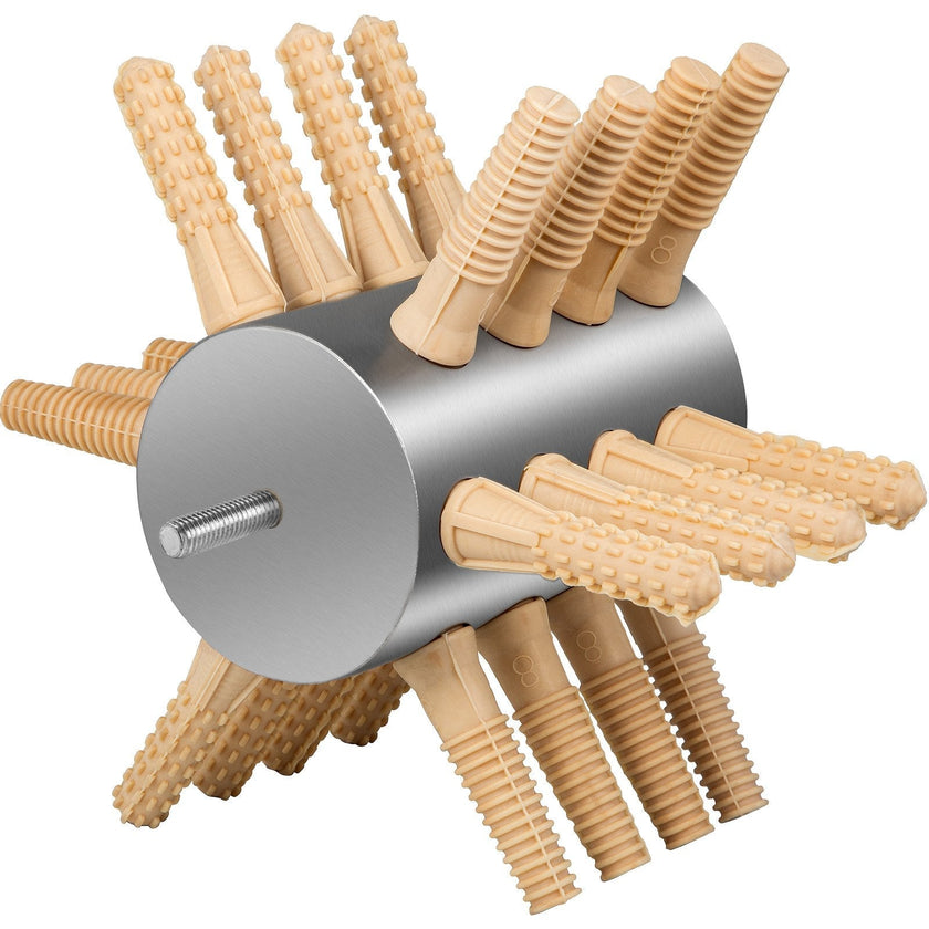 VEVOR Chicken Plucker Drill Attachment, Stainless Steel Drill Chicken Plucker, 24 Fingers Chicken Feather Plucker Machine, 0.4 Inches Shank Poultry Defeathering Machine for Broiler Goose Duck Turkey