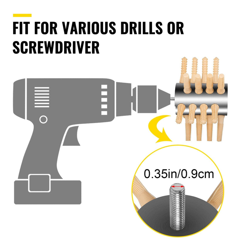 VEVOR Chicken Plucker Drill Attachment, Stainless Steel Drill Chicken Plucker, 24 Fingers Chicken Feather Plucker Machine, 0.4 Inches Shank Poultry Defeathering Machine for Broiler Goose Duck Turkey