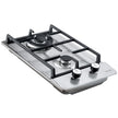 VEVOR Gas Cooktop 12 inch, Max 12250BTU 2 Burners Built-in Stainless Steel Gas Stove Top, LPG/NG Convertible Dual Fuel Natural Gas Hob with Thermocouple Protection