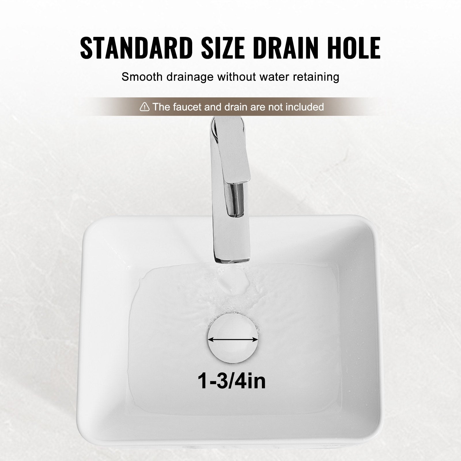 VEVOR Modern Ceramic Vessel Sink 16
