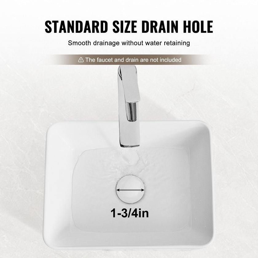 VEVOR Modern Ceramic Vessel Sink 16