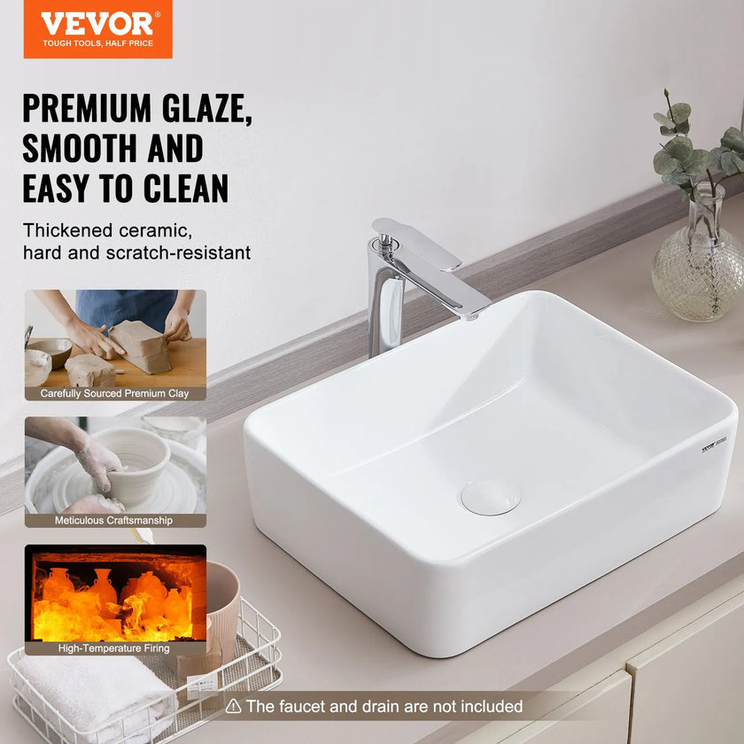 VEVOR Modern Ceramic Vessel Sink 19