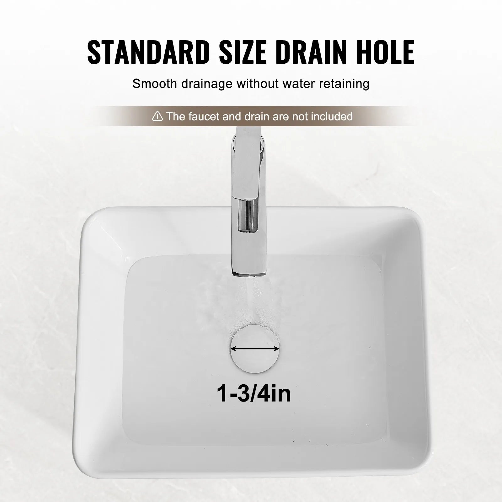 VEVOR Modern Ceramic Vessel Sink 19
