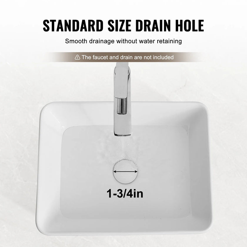 VEVOR Modern Ceramic Vessel Sink 19