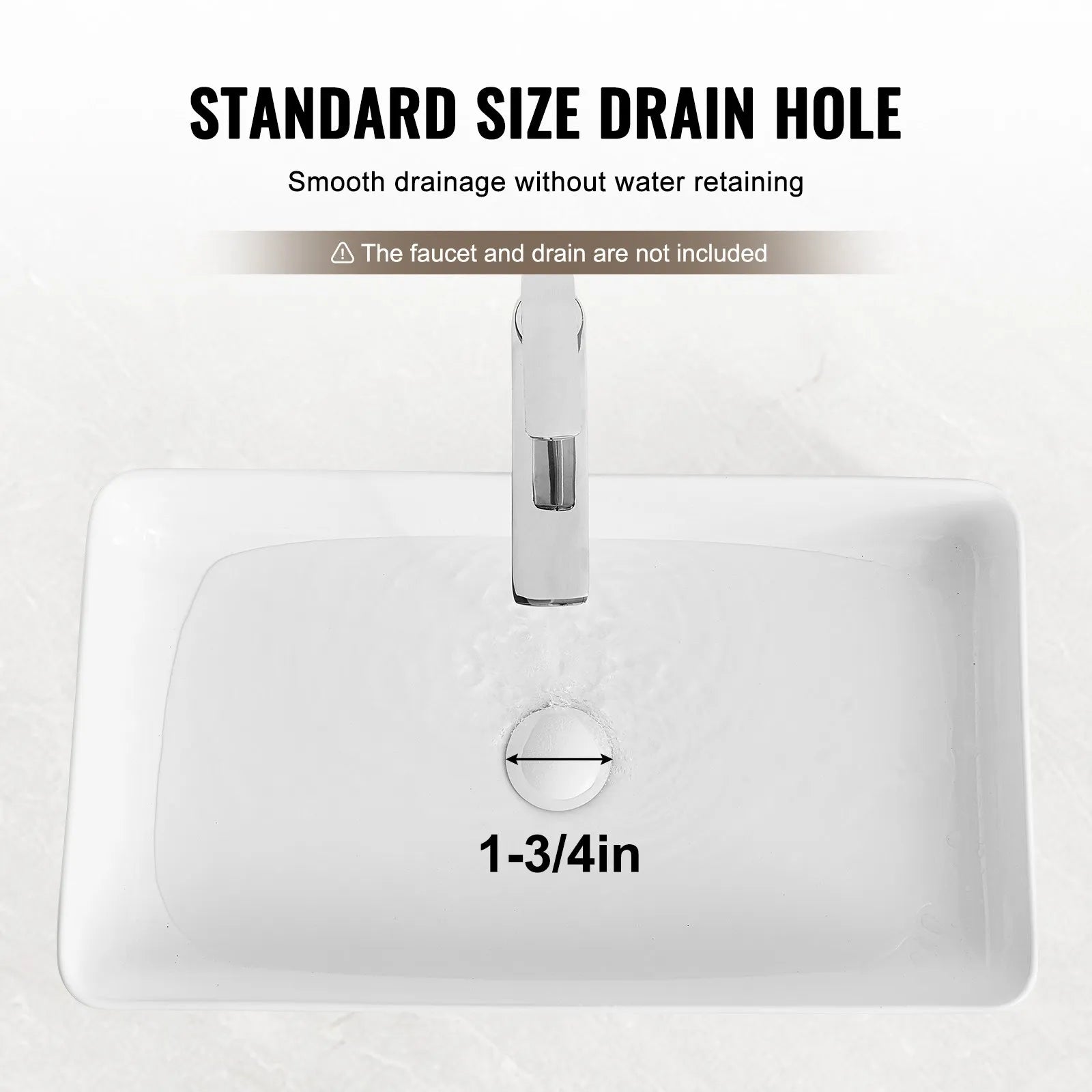 VEVOR Modern Ceramic Vessel Sink 24