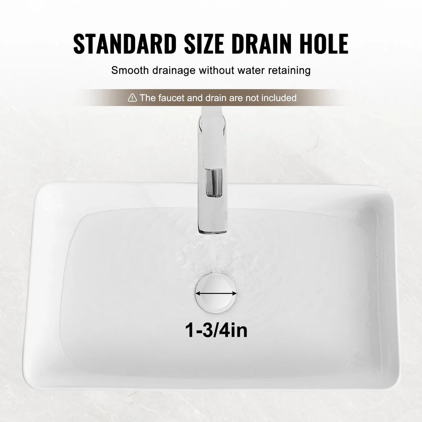 VEVOR Modern Ceramic Vessel Sink 24