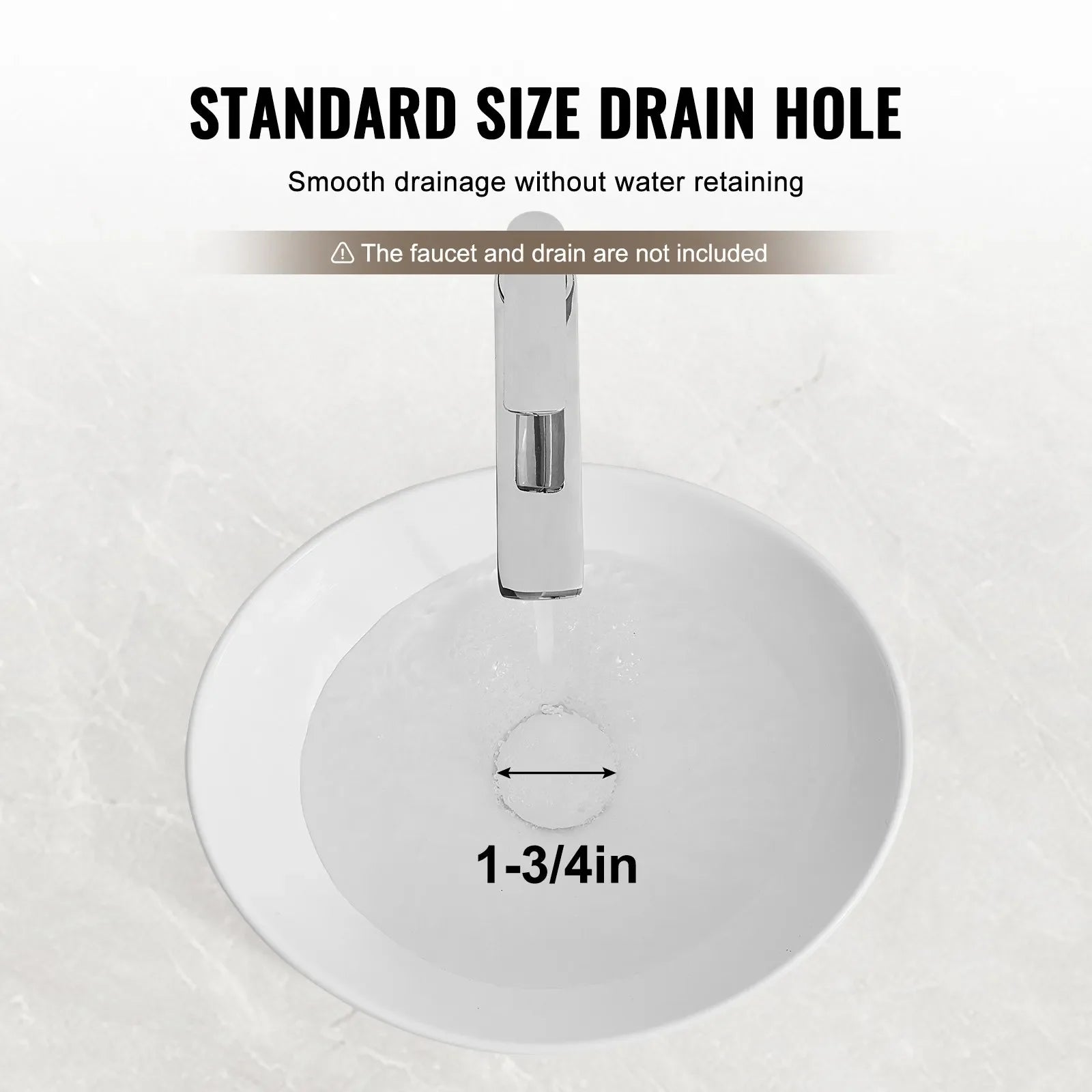VEVOR Modern Ceramic Vessel Sink 16