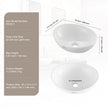 VEVOR Modern Ceramic Vessel Sink 16