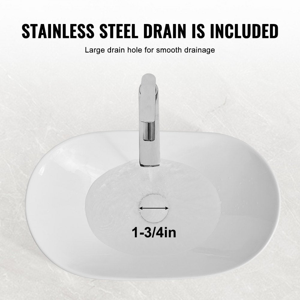 VEVOR Modern Ceramic Vessel Sink 23.3