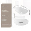 VEVOR Modern Ceramic Vessel Sink 23.3