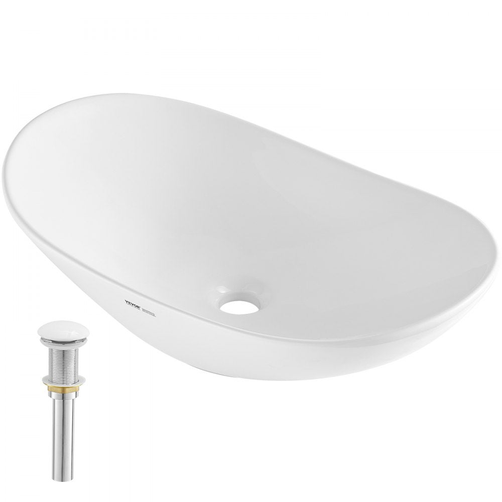 VEVOR Modern Ceramic Vessel Sink 23.3