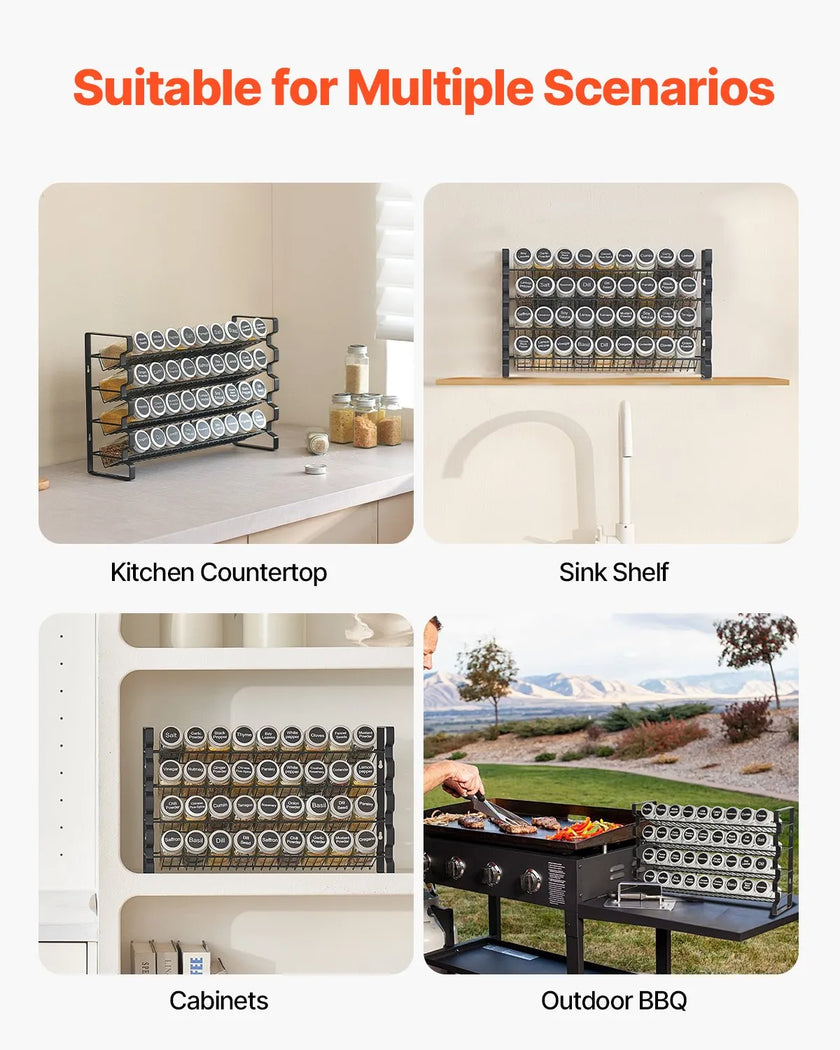VEVOR Spice Rack Organizer for Cabinet Kitchen Seasoning Organizer  18x11 in