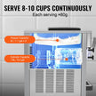 VEVOR Commercial Ice Cream Machine, 21 QT/H Yield, 1800W 3-Flavor Countertop Soft Serve Ice Cream Maker, 2 x 4L Hopper 2 x 1.8L Cylinder, LCD Panel Auto Clean Pre-cooling, for Restaurant Snack Bar