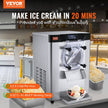 VEVOR Commercial Ice Cream Machine, 12 L/H Yield, 1713W Single Flavor Countertop Hard Serve Ice Cream Maker,  4.5L Stainless Steel Cylinder, LED Panel Auto Clean Pre-cooling, for Restaurant Snack Bars