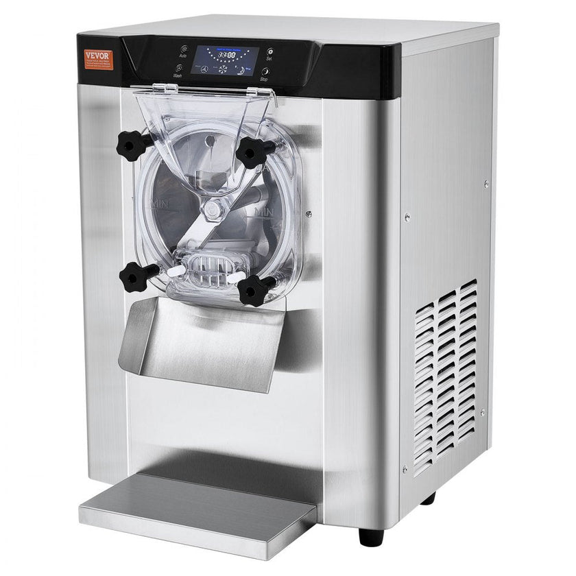 VEVOR Commercial Ice Cream Machine, 12 L/H Yield, 1713W Single Flavor Countertop Hard Serve Ice Cream Maker,  4.5L Stainless Steel Cylinder, LED Panel Auto Clean Pre-cooling, for Restaurant Snack Bars