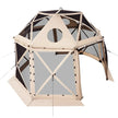 VEVOR Pop up Gazebo Screen Tent, 12 x 12 ft, 13-Sided Spherical Camping Canopy Tent with Removable Top & Carry Bag, Quick-Set & Bite-Proof, Screen House Sun Shelter for 8-10 Persons, Beige