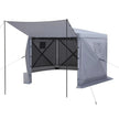 VEVOR Pop up Gazebo Screen Tent, 12 x 12 ft Large 6-Sided Camping Canopy Tent with Removable Top & Carry Bag, Quick-Set & Bite-Proof, Screen House Sun Shelter for 8-10 Persons Backyard Patio, Grey