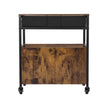 VEVOR Coffee Bar Cabinet 4-Tier Movable Coffee Bar Table with Wheels & Mesh Door