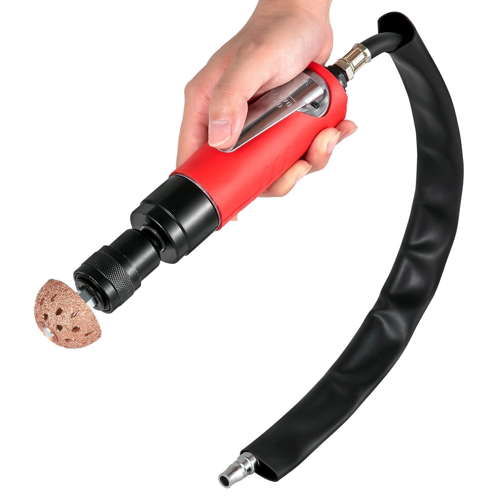 VEVOR Air Tire Buffer, 2500rpm Low Speed Tire Buffer, 35 mm Pneumatic Buffing Tool, Variable Speed Tire Grinder With Whip Hose, Tire Repair Buffing Wheel For Inner Liner Cleaning, Reaming And Drilling