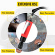 VEVOR Air Tire Buffer, 2500rpm Low Speed Tire Buffer, 35 mm Pneumatic Buffing Tool, Variable Speed Tire Grinder With Whip Hose, Tire Repair Buffing Wheel For Inner Liner Cleaning, Reaming And Drilling
