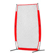 VEVOR I Screen Baseball for Batting Cage, 7x4 ft Baseball & Softball Safety Screen, Body Protector Portable Batting Screen with Carry Bag & Ground Stakes, Baseball Pitching Net for Pitchers Protection