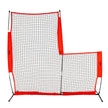 VEVOR L Screen Baseball for Batting Cage, 7x7 ft Baseball & Softball Safety Screen, Body Protector Portable Batting Screen with Carry Bag & Ground Stakes, Baseball Pitching Net for Pitchers Protection