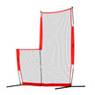 VEVOR L Screen Baseball for Batting Cage, 7x7 ft Baseball & Softball Safety Screen, Body Protector Portable Batting Screen with Carry Bag & Ground Stakes, Baseball Pitching Net for Pitchers Protection