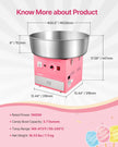 VEVOR Commercial Cotton Candy Machine Sugar Floss Maker 1000W for Party Pink