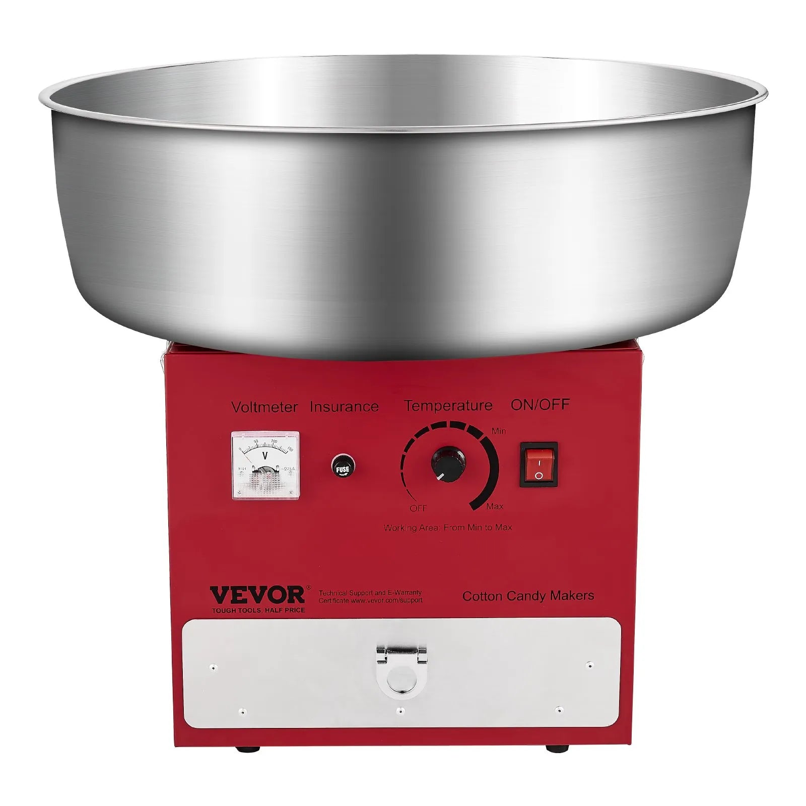 VEVOR Commercial Cotton Candy Machine Sugar Floss Maker 1000W for Party Red
