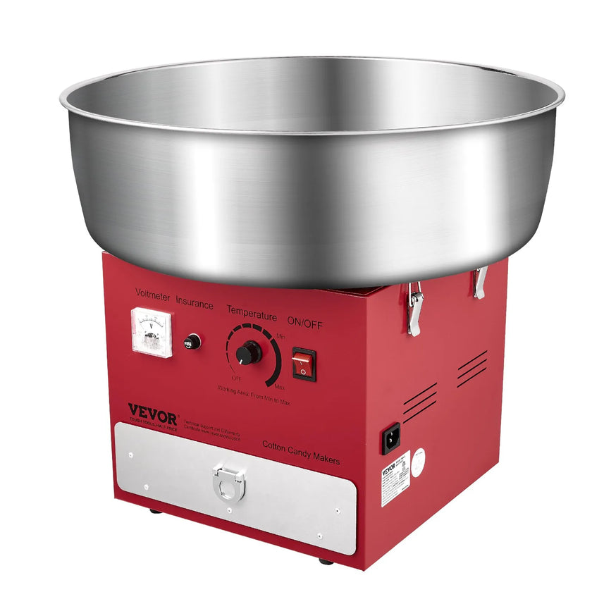 VEVOR Commercial Cotton Candy Machine Sugar Floss Maker 1000W for Party Red