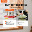 VEVOR Fruit Wine Press, 1.5 Gallon/5.5L, 2 Stainless Steel Barrels, Manual Juice Maker, Cider Apple Grape Tincture Vegetables Honey Olive Oil Making Press with T-Handle for Outdoor, Kitchen, and Home