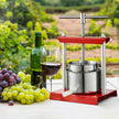 VEVOR Fruit Wine Press, 1.5 Gallon/5.5L, 2 Stainless Steel Barrels, Manual Juice Maker, Cider Apple Grape Tincture Vegetables Honey Olive Oil Making Press with T-Handle for Outdoor, Kitchen, and Home