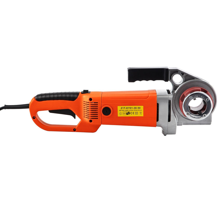 VEVOR Electric Pipe Threader, 2300W Pipe Threading Machine, Heavy-Duty Hand-Held Power Drive Kit, 110V Pipe Threader Machine Copper Motor, Portable Pipe Threader w/ 4 Dies 1/2