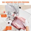VEVOR Commercial Electric Meat Bandsaw, 1100W Stainless Steel Countertop Bone Sawing Machine, Workbeach 19.3