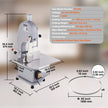 VEVOR Commercial Electric Meat Bandsaw, 1100W Stainless Steel Countertop Bone Sawing Machine, Workbeach 19.3
