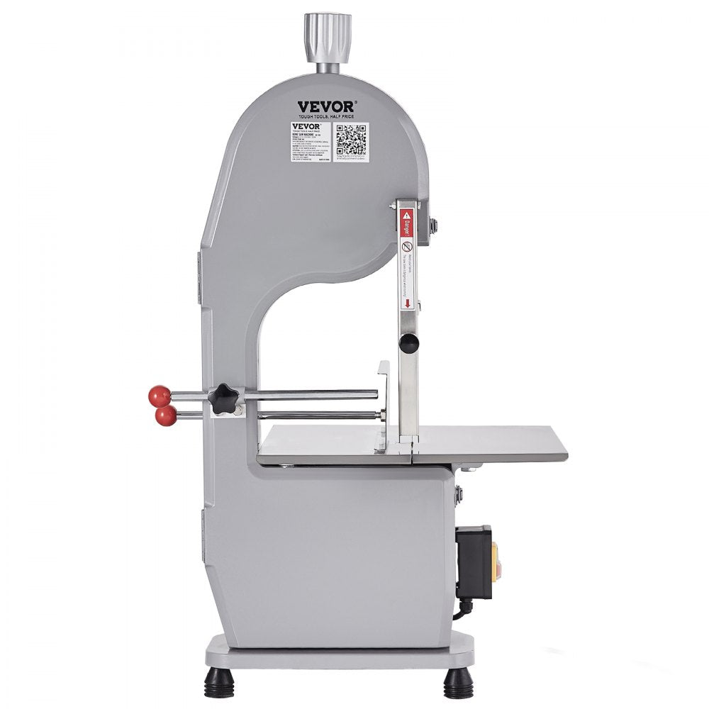 VEVOR Commercial Electric Meat Bandsaw, 1100W Stainless Steel Countertop Bone Sawing Machine, Workbeach 19.3