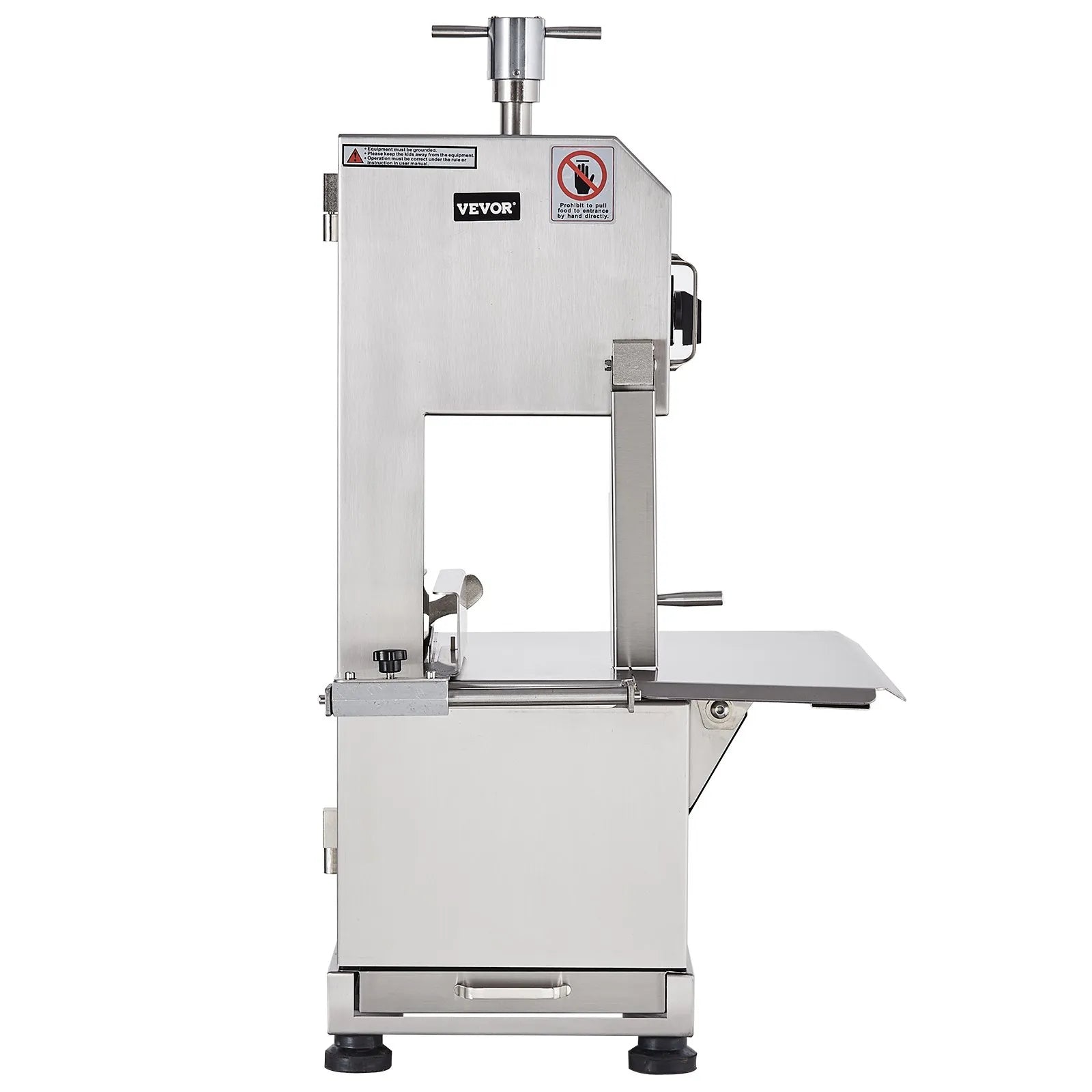 VEVOR Commercial Electric Meat Bandsaw, 2200W Stainless Steel Countertop Bone Sawing Machine, Workbeach 18.5