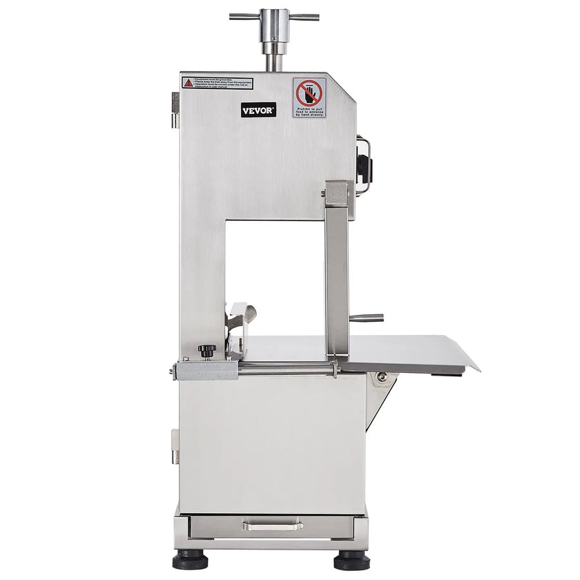 VEVOR Commercial Electric Meat Bandsaw, 2200W Stainless Steel Countertop Bone Sawing Machine, Workbeach 18.5