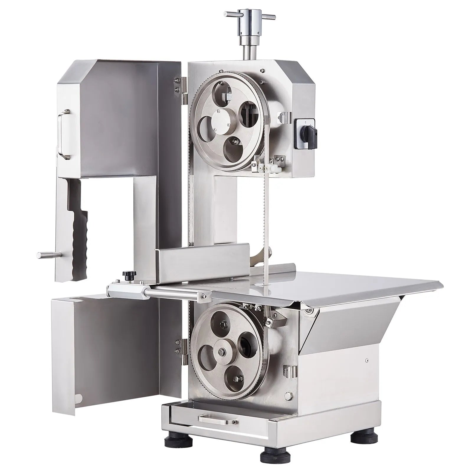 VEVOR Commercial Electric Meat Bandsaw, 2200W Stainless Steel Countertop Bone Sawing Machine, Workbeach 18.5