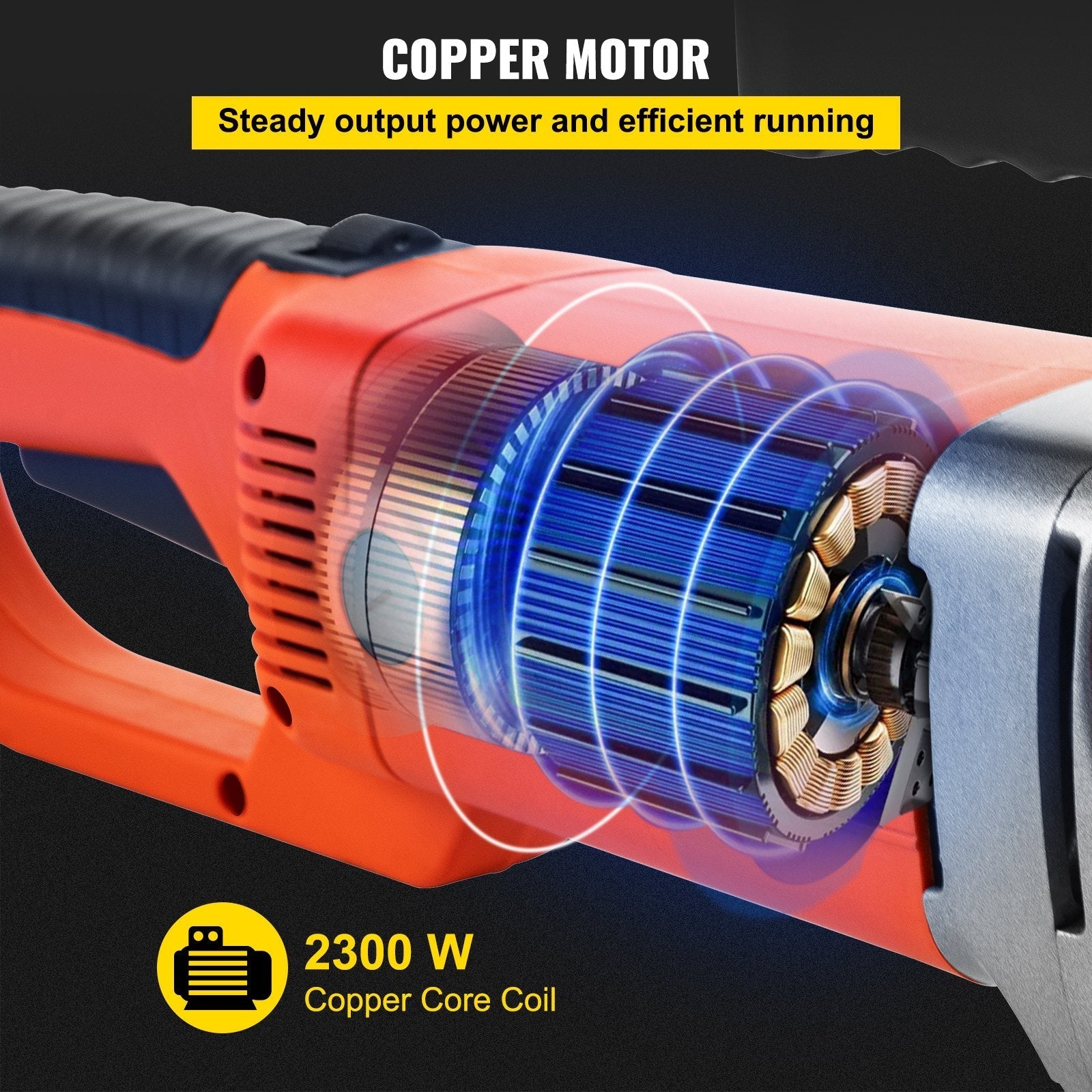 VEVOR Electric Pipe Threader, 2300W Pipe Threading Machine, Heavy-Duty Hand-Held Power Drive Kit, 110V Pipe Threader Machine Copper Motor, Portable Pipe Threader with 6 Dies 1/2