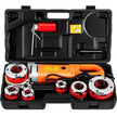 VEVOR Electric Pipe Threader, 2300W Pipe Threading Machine, Heavy-Duty Hand-Held Power Drive Kit, 110V Pipe Threader Machine Copper Motor, Portable Pipe Threader with 6 Dies 1/2