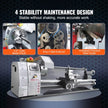 VEVOR Metal Lathe Machine, 8.3'' x 29.5'', Precision benchtop power metal lathe, 0-2500 RPM Continuously Variable Speed, 750W Brushless Motor Metal Gears, with Tool Box for Processing Precision Parts