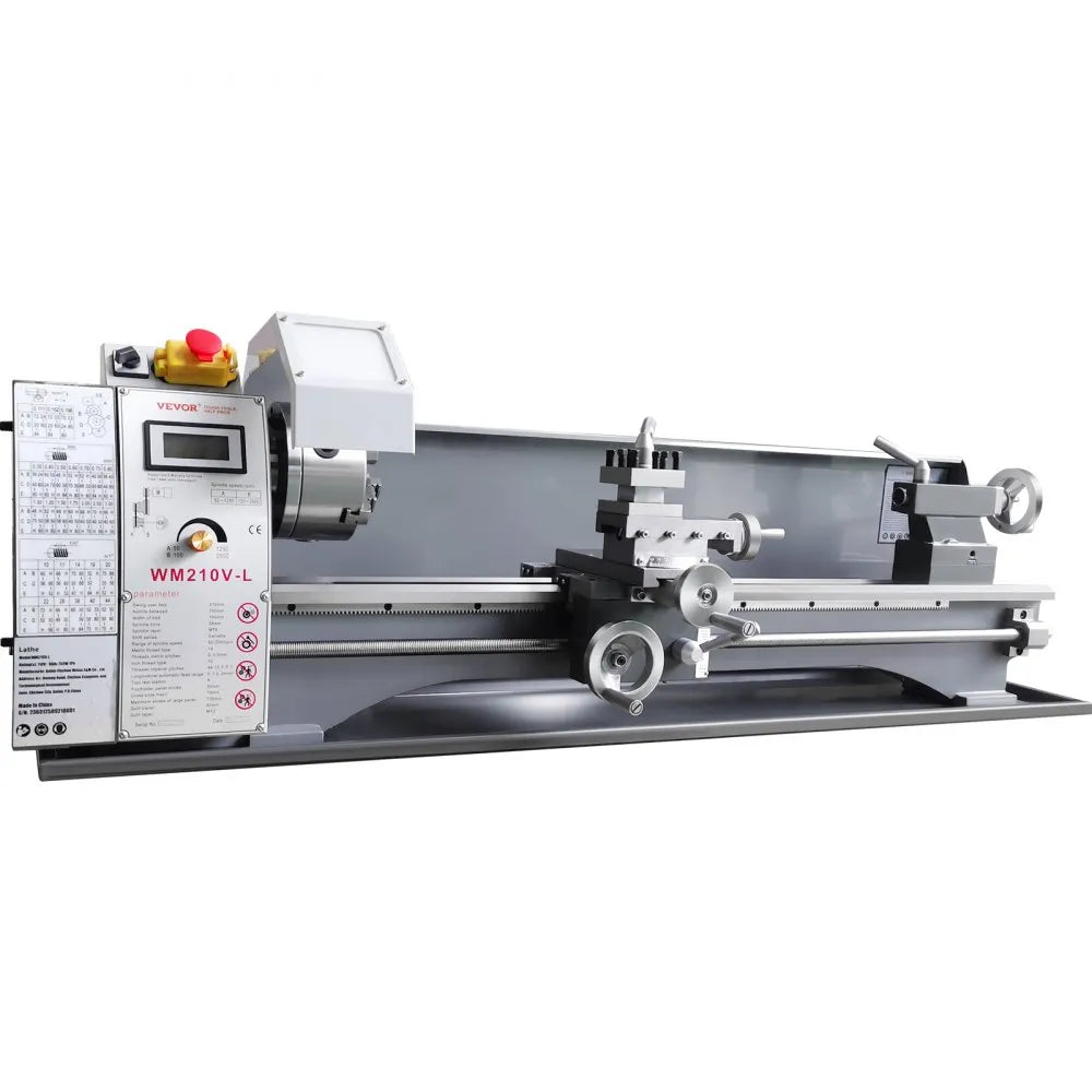 VEVOR Metal Lathe Machine, 8.3'' x 29.5'', Precision benchtop power metal lathe, 0-2500 RPM Continuously Variable Speed, 750W Brushless Motor Metal Gears, with Tool Box for Processing Precision Parts