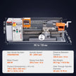 VEVOR Metal Lathe Machine, 7.87'' x 13.78'', Precision Benchtop Power Metal Lathe, 50-2500 RPM Continuously Variable Speed, 500W Brush Motor Metal Gears, with Tool Box for Processing Precision Parts
