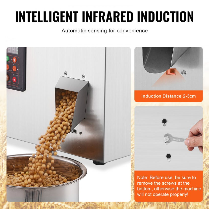 VEVOR Powder Filling Machine, 0.022-1.1lbs/10-500g, Automatic Intelligent Particle Weighing Filling Machine, Bottle Bag Powder Filler Particle Dispenser for Tea Seeds Grains Powder Flour Beans Glitter