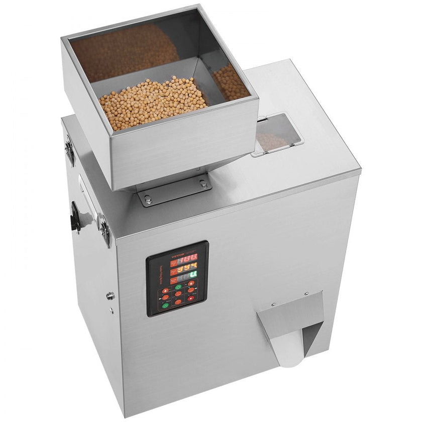 VEVOR Powder Filling Machine, 0.022-1.1lbs/10-500g, Automatic Intelligent Particle Weighing Filling Machine, Bottle Bag Powder Filler Particle Dispenser for Tea Seeds Grains Powder Flour Beans Glitter